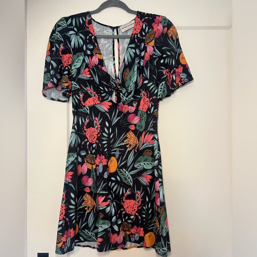 Finders keepers tropical cut out dress